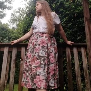 floral midi skirt